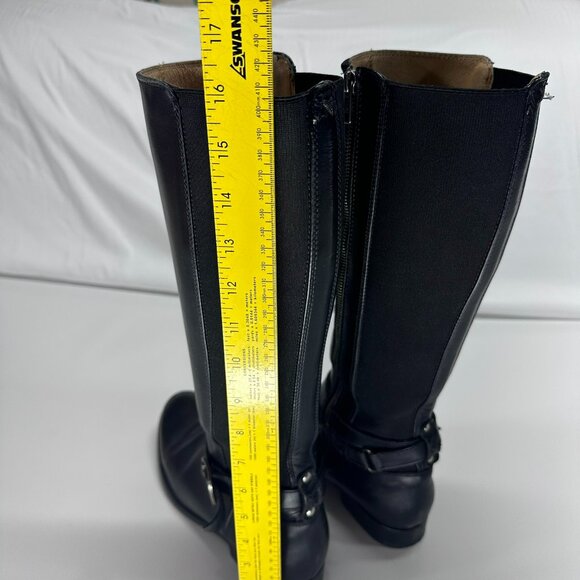 Frye Melissa Gore Inside Zip Tall Riding Boots Black Size 8.5B - Picture 8 of 10